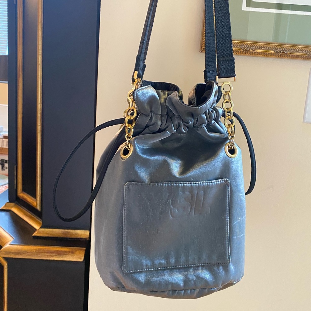 YSL Woven Bucket Bag - preloved